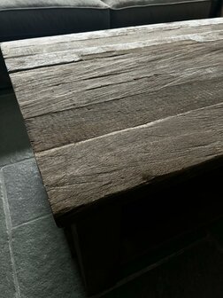 Salontafel met onderblad Driftwood  140x70cm (afhalen)