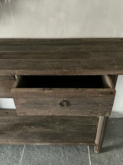 Sidetable Driftwood met onderblad|sidetable oud hout  (afhalen)