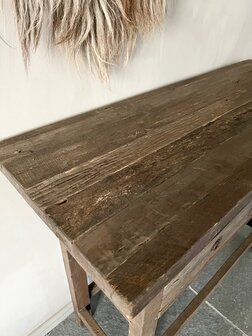 Sidetable driftwood 4 lades | sidetable oud hout met 4 lades ( afhalen)