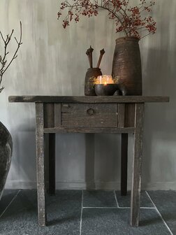 Sidetable Driftwood-met lade 100cm (afhalen)