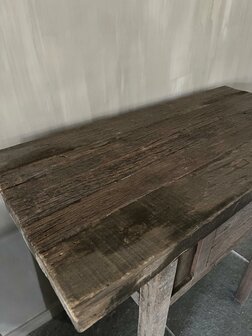 Sidetable Driftwood-met lade 100cm (afhalen)