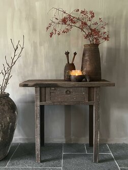 Sidetable Driftwood-met lade 100cm (afhalen)