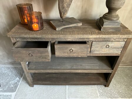 Sidetable driftwood 3 lades Kota A (afhalen)