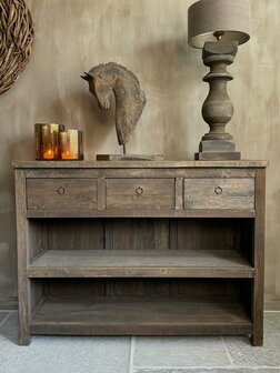 Sidetable driftwood 3 lades Kota A (afhalen)