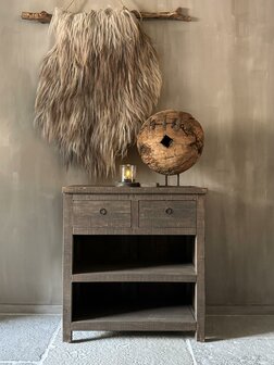 Sidetable Driftwood 2 lades | Sidetable oud hout met 2 lades 80cm Kota B (afhalen)