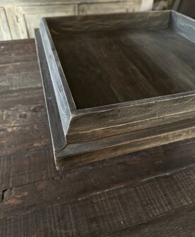 Plateau op voet | tray op voet hout vierkant 50x50 (afhalen)