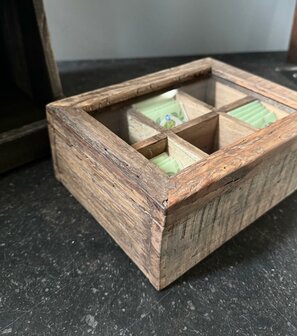 Houten theedoos| Teabox Lena