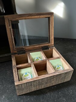 Houten theedoos| Teabox Lena