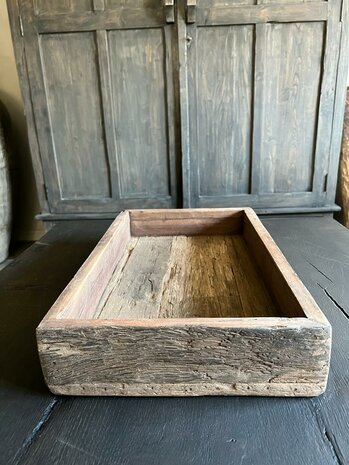 dialect Motel Traditioneel Houten bak| serveer tray oud hout A - Stoere en Landelijke Stijl De  Buitenkans