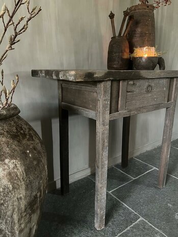 Sidetable Driftwood-met lade 100cm (afhalen)