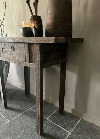 Sidetable Driftwood-met lade 100cm (afhalen)