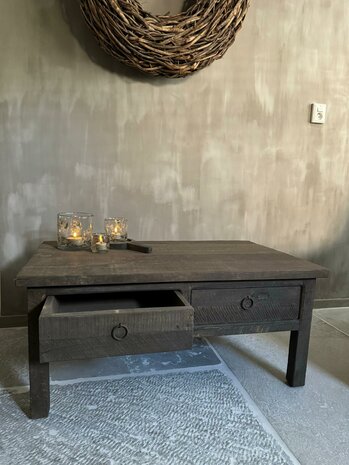 Salontafel Driftwood met 2 lades 100x60cm (afhalen)