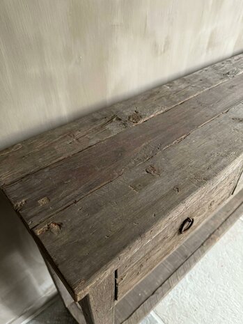 Sidetable driftwood 4 lades en onderblad (afhalen)