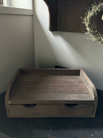 Houten display met lade Driftwood 