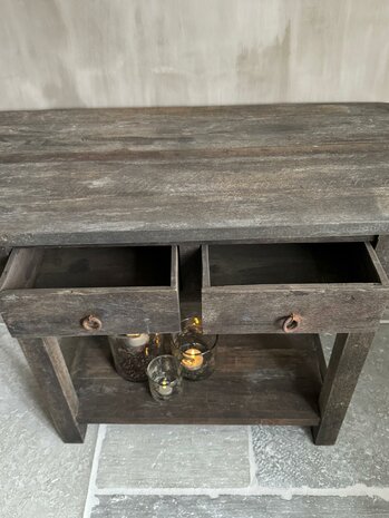 Sidetable Fedde met 2 lades en onderplank  Luksa (afhalen)